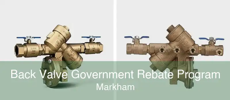 Back Valve Government Rebate Program Markham