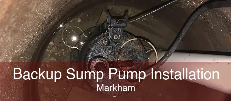 Backup Sump Pump Installation Markham