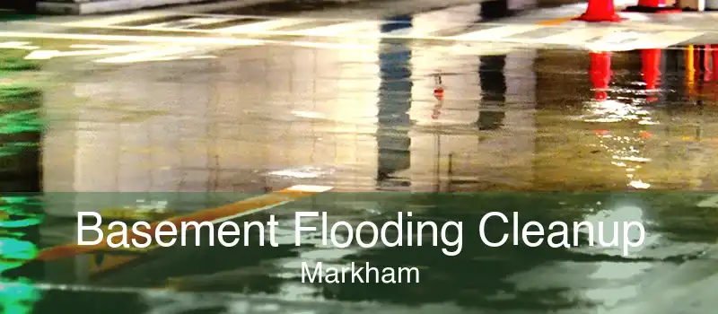 Basement Flooding Cleanup Markham