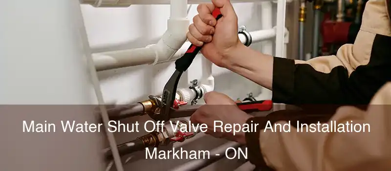 Main Water Shut Off Valve Repair And Installation Markham - ON